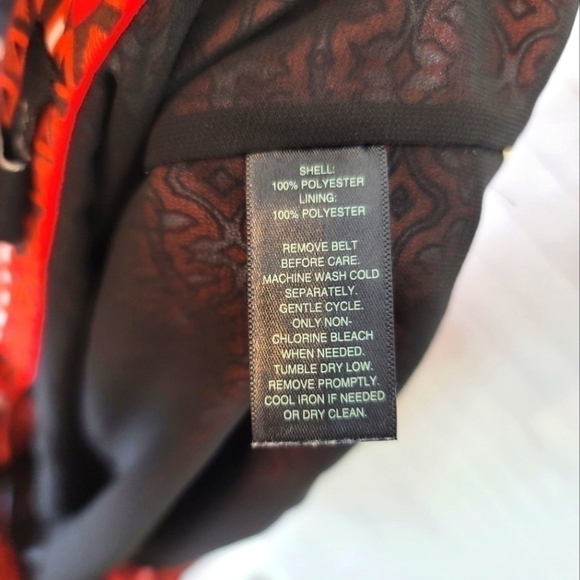 WHBM GEOMTRIC PRINT SATIN CHEMISE DRESS, SZ MEDIUM - Picture 12 of 15